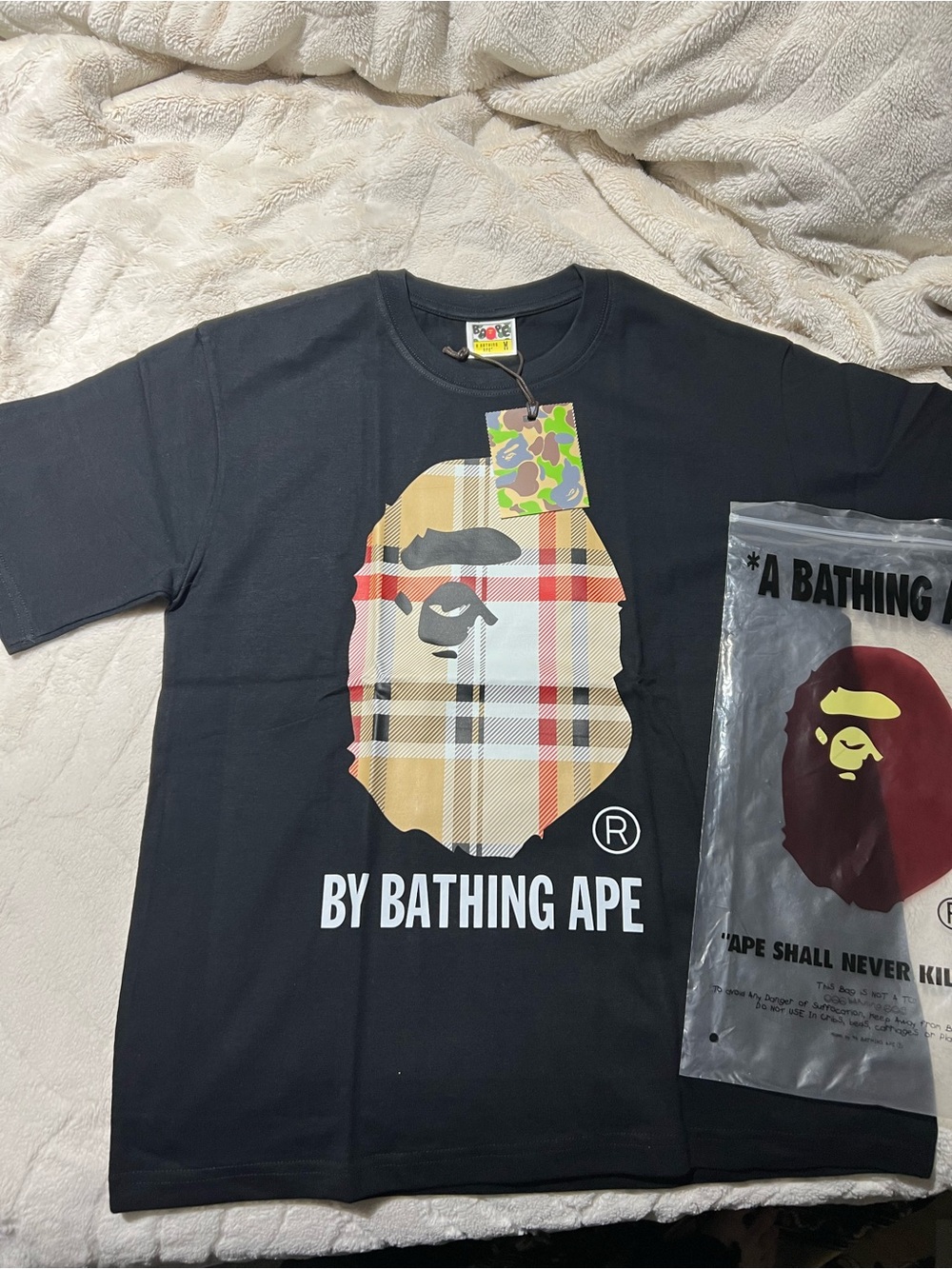 A Bathing Ape X Burberry Head Graphic Tee - Black